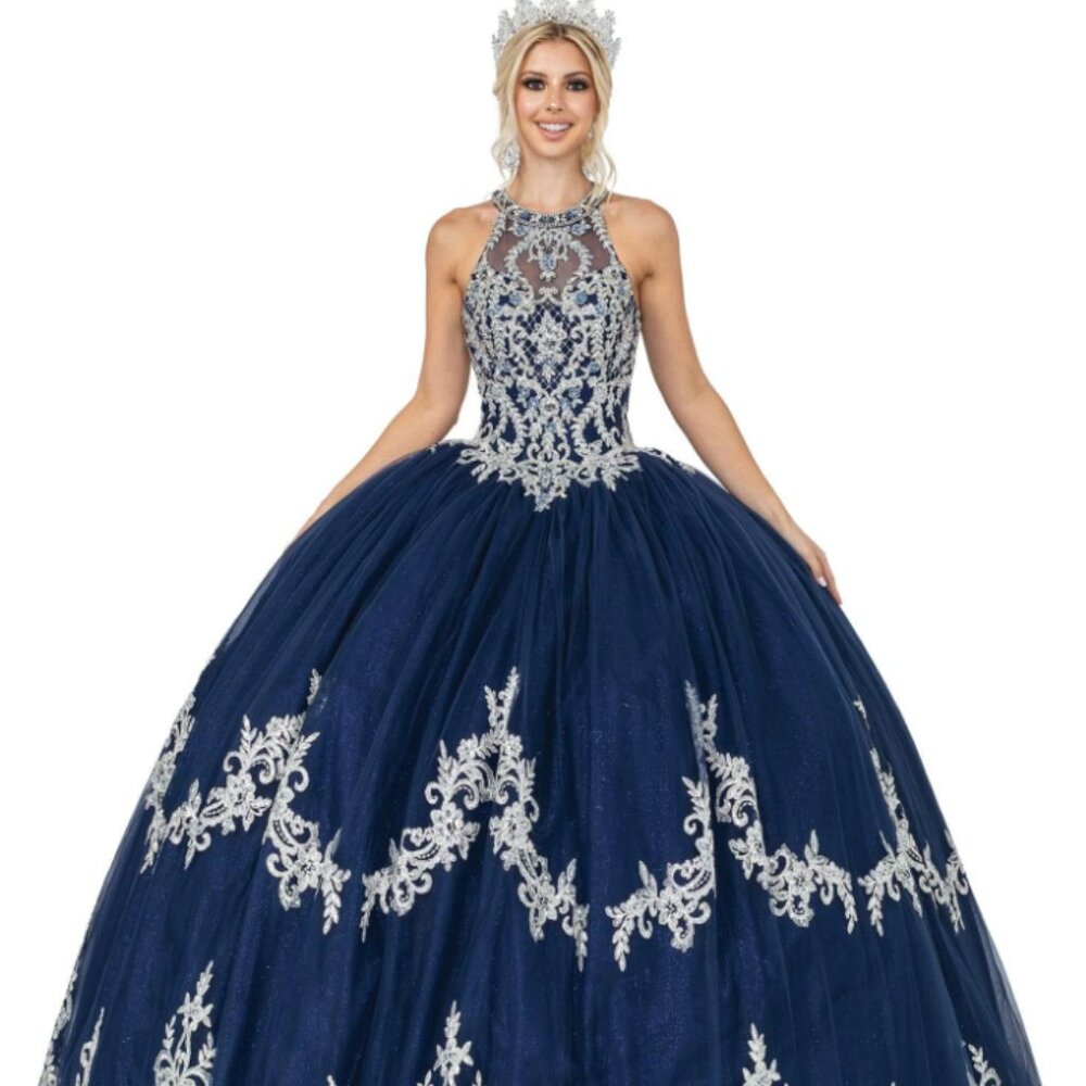 Dancing Queen - 1607 Halter Cutout Corset Ballgown NWT